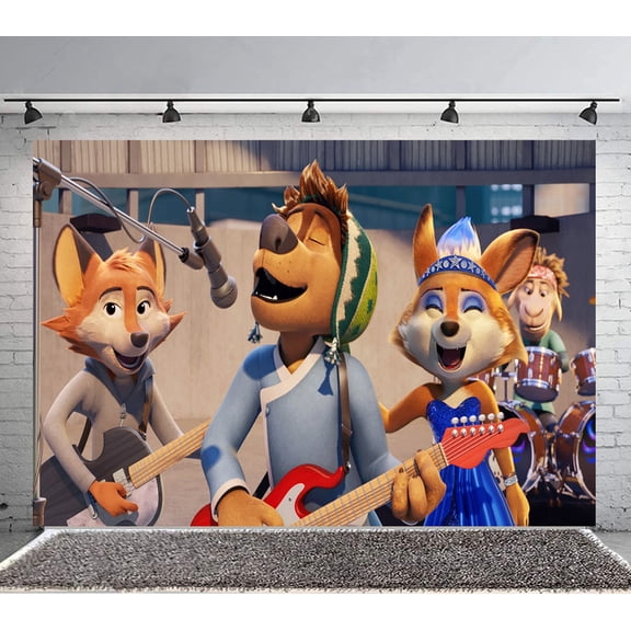 Rock Dog Backdrop Banner Party Supplies Poster Movie Theme Background for Photography Birthday Decorations