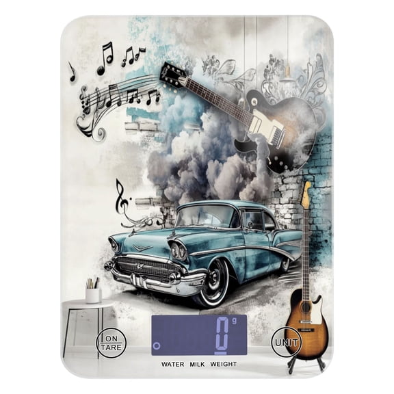 Rock Elements Mural Food Scale Digital Kitchen Scale Waterproof Grams Ounces lbs for For Baking and Cooking