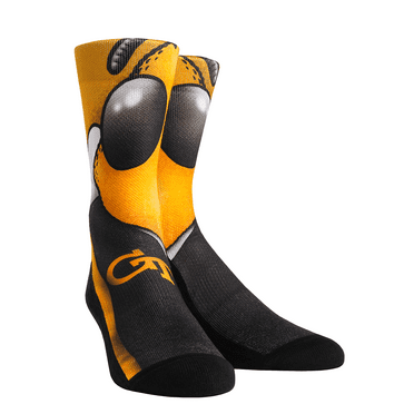 Rock Em Elite Georgia Tech Buzz Mascot NCAA Licensed Crew Socks (L-XL)