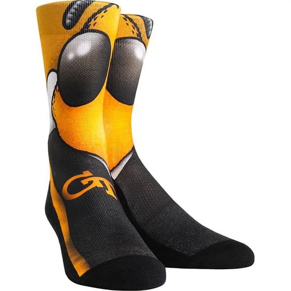Rock Em Elite Georgia Tech Buzz Mascot NCAA Licensed Crew Socks (S-M)