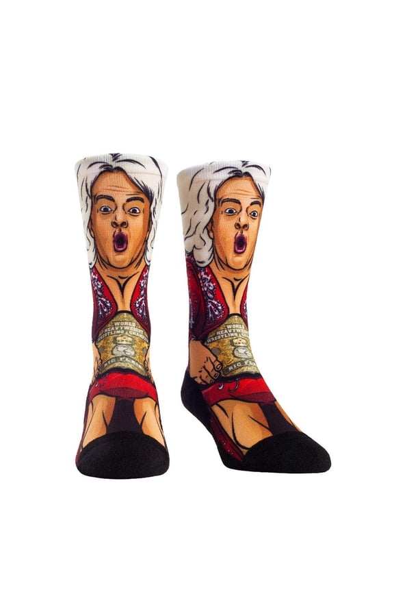 Rock Em Elite Nature Boy Ric Flair Licensed WWE Licensed Crew Socks