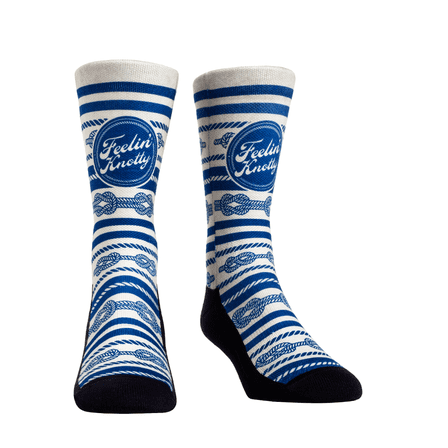 Rock Em Elite Nautical Feelin Knotty Crew Socks (S/M (6-8.5))