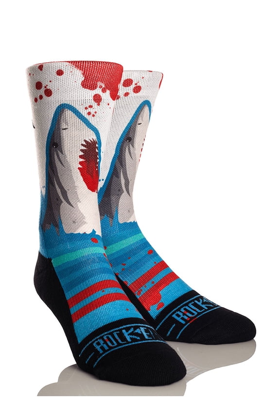 Rock Em Elite Originals Great Whites Shark Crew Socks