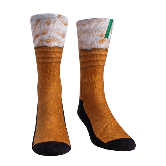 Rock Em Elite Pumpkin Frappe Dress Casual Designer Crew Socks (L/XL)