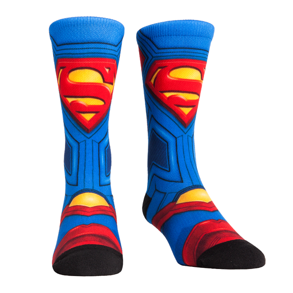 Rock Em Elite Superman Hyper Suit Super Hero Crew Socks