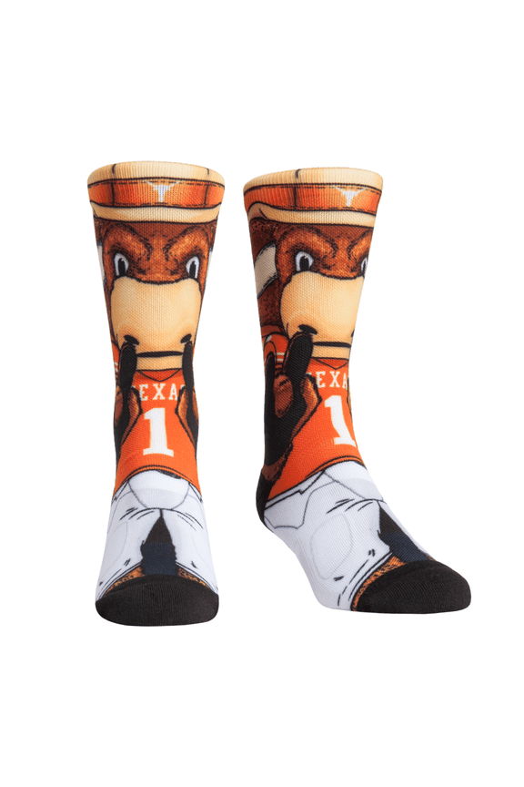 Rock Em Elite Texas Longhorns HyperOptic Mascot NCAA Crew Socks (L/XL)