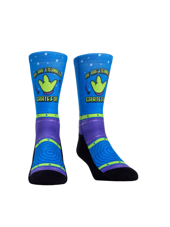 Rock Em Elite Theme Park: Little Green Guy Crew Socks (S/M (6-8.5))