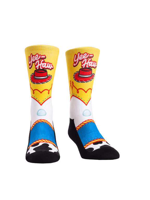 Rock Em Elite Theme Park: Yodeling Cow Girl Crew Socks (S/M (6-8.5))