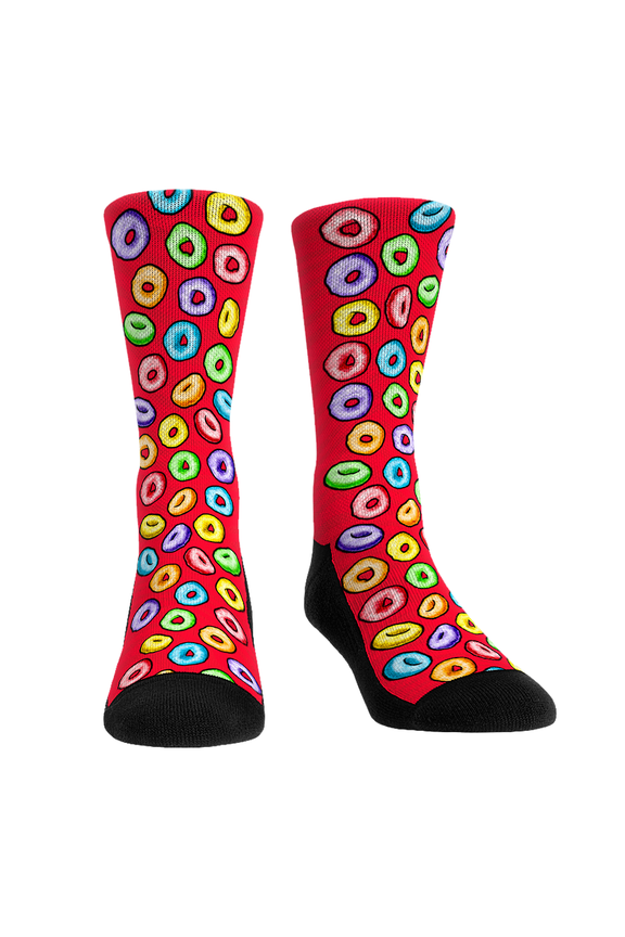 Rock Em Food - Fruity Hoops All Over Socks (S-M)
