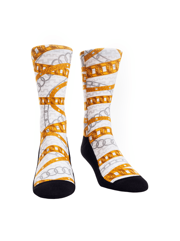 Rock Em Lifestyle Gold Chain All Over Graphic Crew Socks (L/XL (9-13))