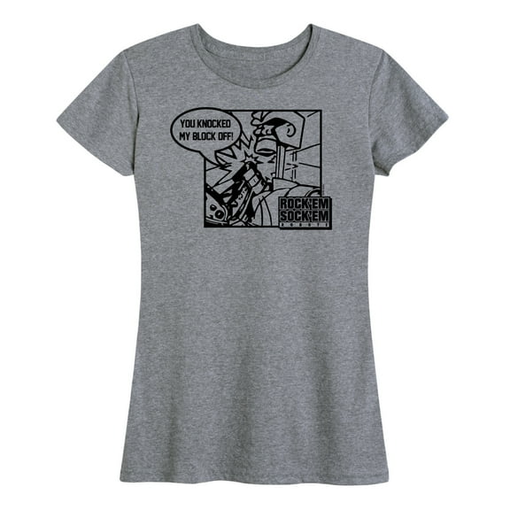 Rock 'Em Sock 'Em Robots - Knocked My Block Off - Women's Short Sleeve Graphic T-Shirt