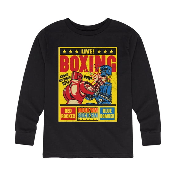 Rock 'Em Sock 'Em Robots - Live Boxing Poster - Toddler And Youth Long Sleeve Graphic T-Shirt