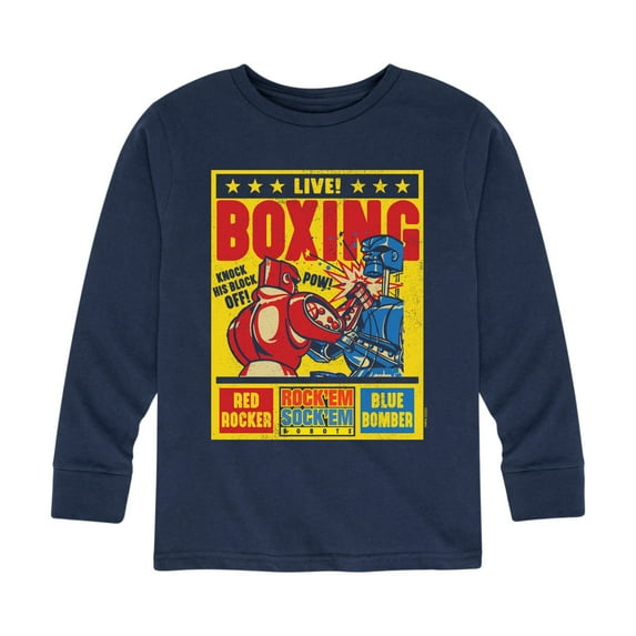 Rock 'Em Sock 'Em Robots - Live Boxing Poster - Toddler And Youth Long Sleeve Graphic T-Shirt