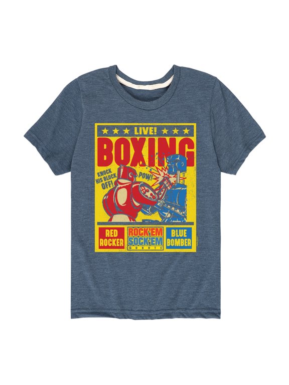 Robots - Live Boxing Poster Boys' Short Sleeve Graphic T-Shirt