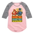 thumbnail image 1 of Rock 'Em Sock 'Em Robots - Red Rocker, Blue Bomber - Toddler And Youth Girls Raglan Graphic T-Shirt, 1 of 4