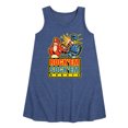 thumbnail image 1 of Rock 'Em Sock 'Em Robots - Red Rocker, Blue Bomber - Toddler and Youth Girls A-line Dress, 1 of 5