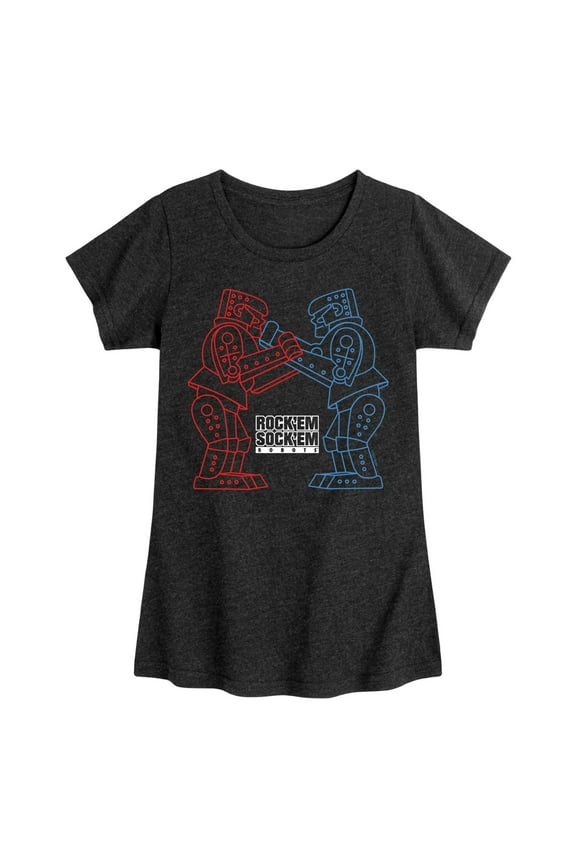 Robots - Robot Outline - Toddler And Youth Girls Short Sleeve Graphic T-Shirt