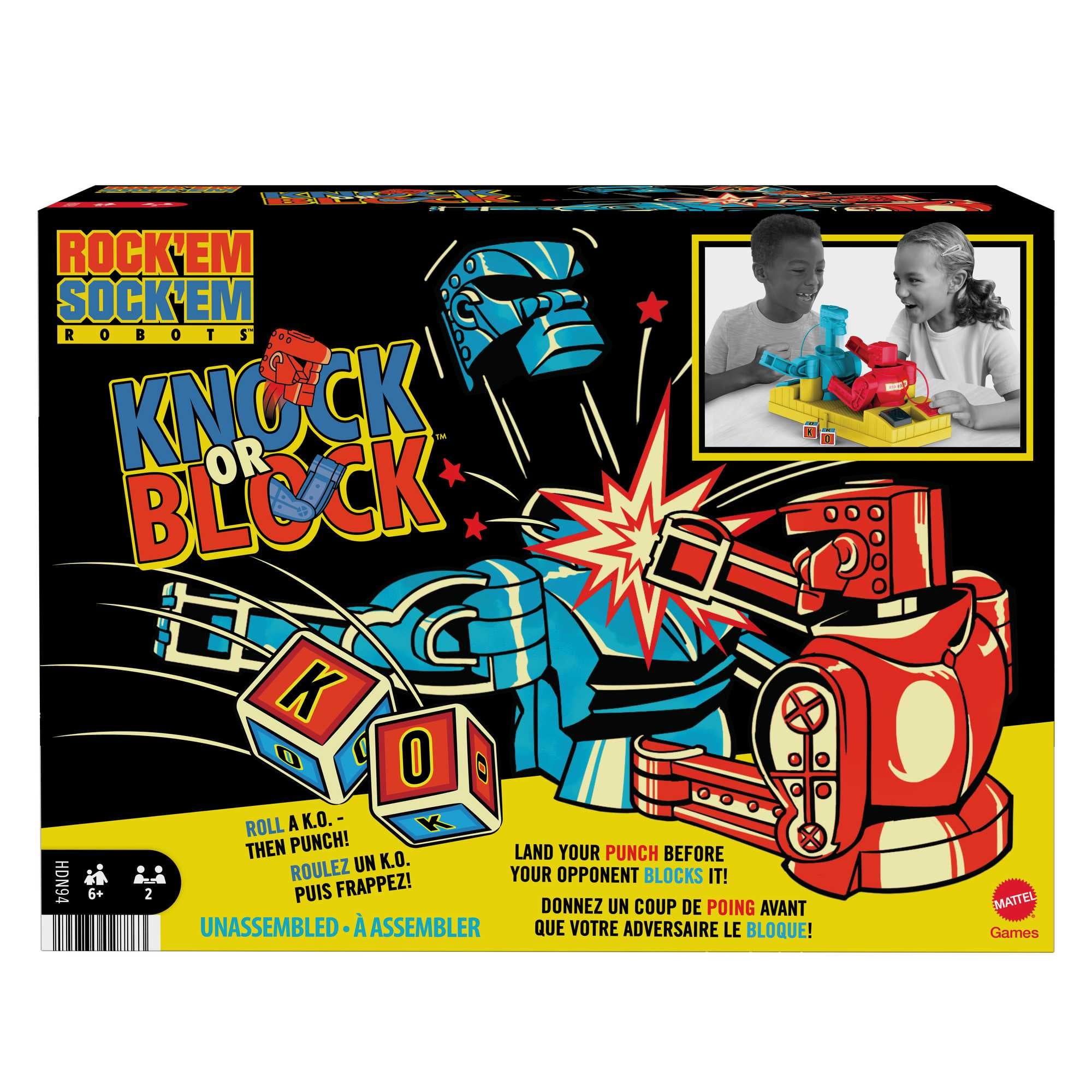 Rock' Em Sock' Em Robots Toy Boxing Game, Knockout Edition
