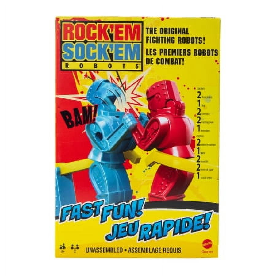 Rock 'Em Sock 'Em Robots Fighting Game, Includes 2 Robots