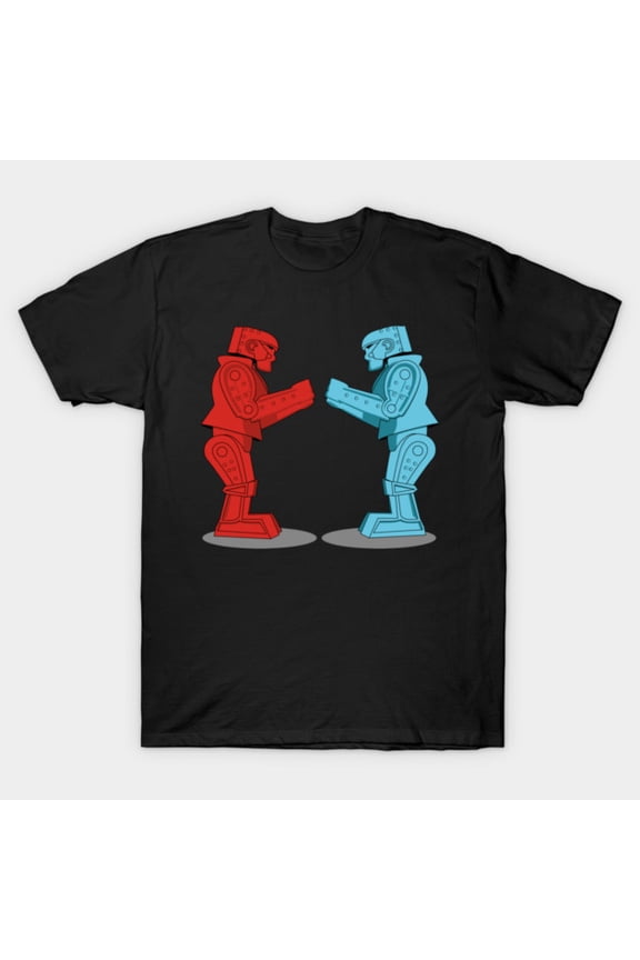 Rock Em Sock Em Robots Retro 80s Classic Tabletop Game Gear Unisex T-Shirt, up to size 3XL.