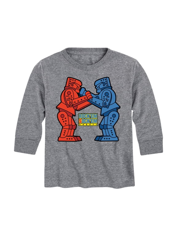 Robots - Rock Em Robot Boys' Long Sleeve Graphic T-Shirt