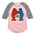 thumbnail image 1 of Rock 'Em Sock 'Em Robots - Rock 'Em Robots - Toddler And Youth Girls Raglan Graphic T-Shirt, 1 of 4
