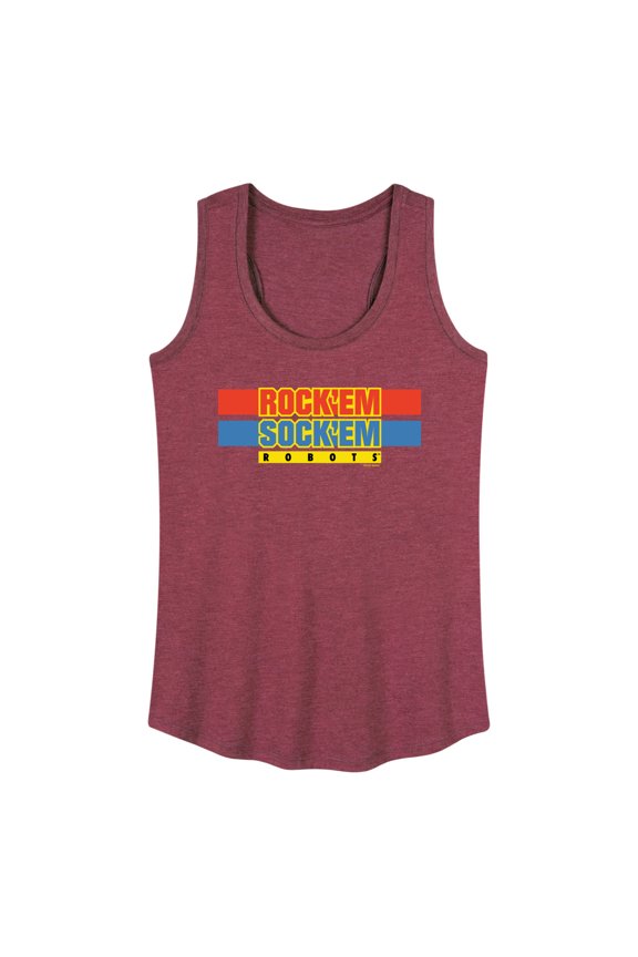Robots - Rock 'Em Sock 'Em Robots Logo - Women's Racerback Tank Top