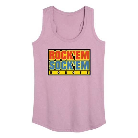 Rock 'Em Sock 'Em Robots - Rock 'Em Sock 'Em Robots Logo - Women's Racerback Tank Top