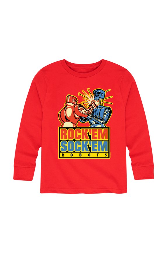 Robots - Rock 'Em Sock 'Em Robots - Toddler And Youth Long Sleeve Graphic T-Shirt