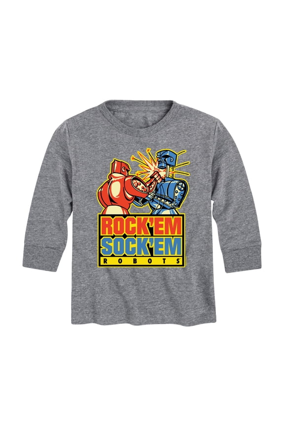 Robots - Rock 'Em Sock 'Em Robots - Toddler And Youth Long Sleeve Graphic T-Shirt