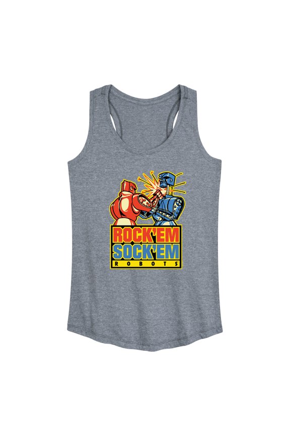 Robots - Rock 'Em Sock 'Em Robots - Women's Racerback Tank Top