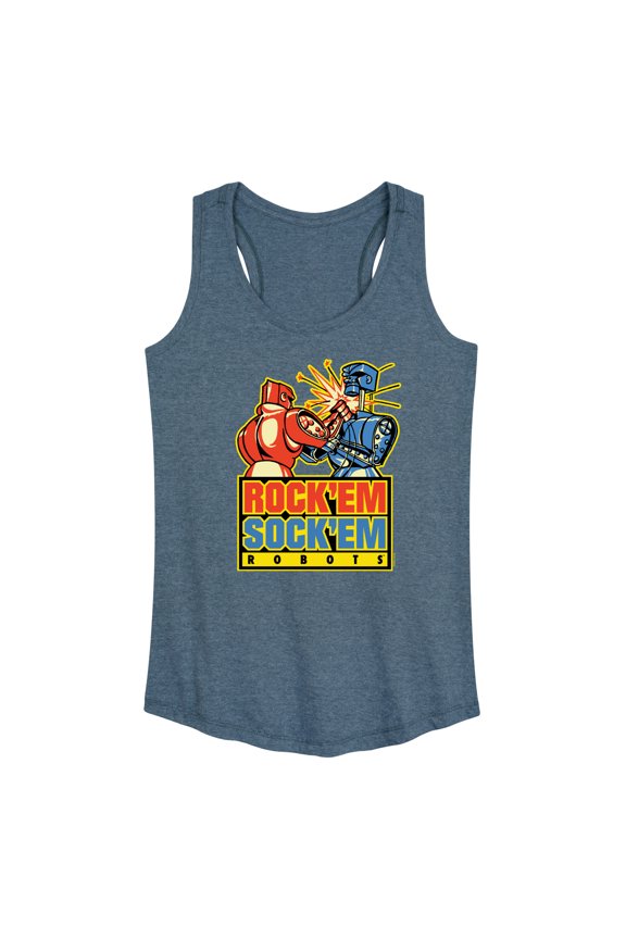 Robots - Rock 'Em Sock 'Em Robots - Women's Racerback Tank Top