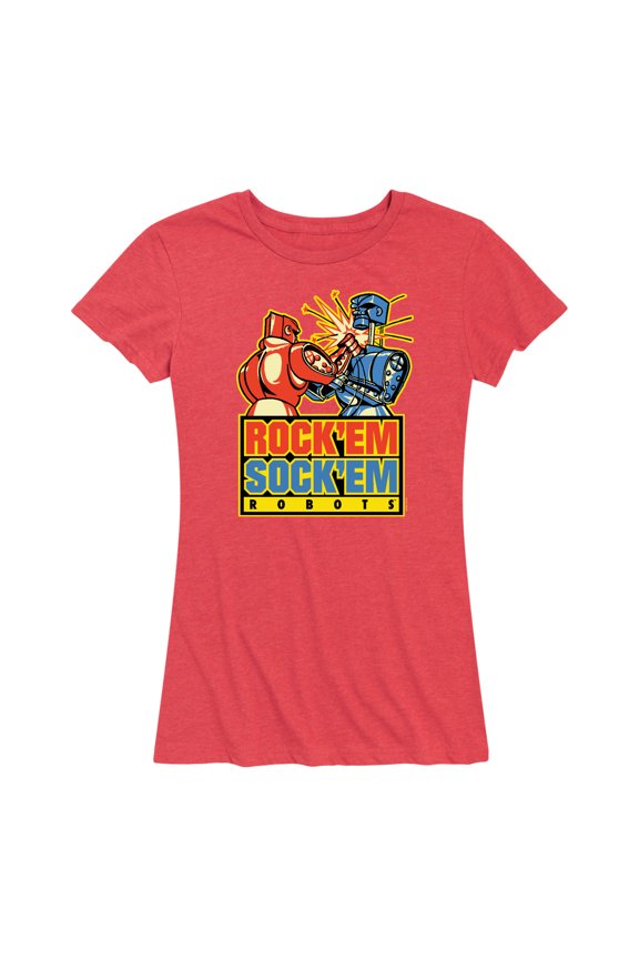 Robots - Rock 'Em Sock 'Em Robots - Women's Short Sleeve Graphic T-Shirt