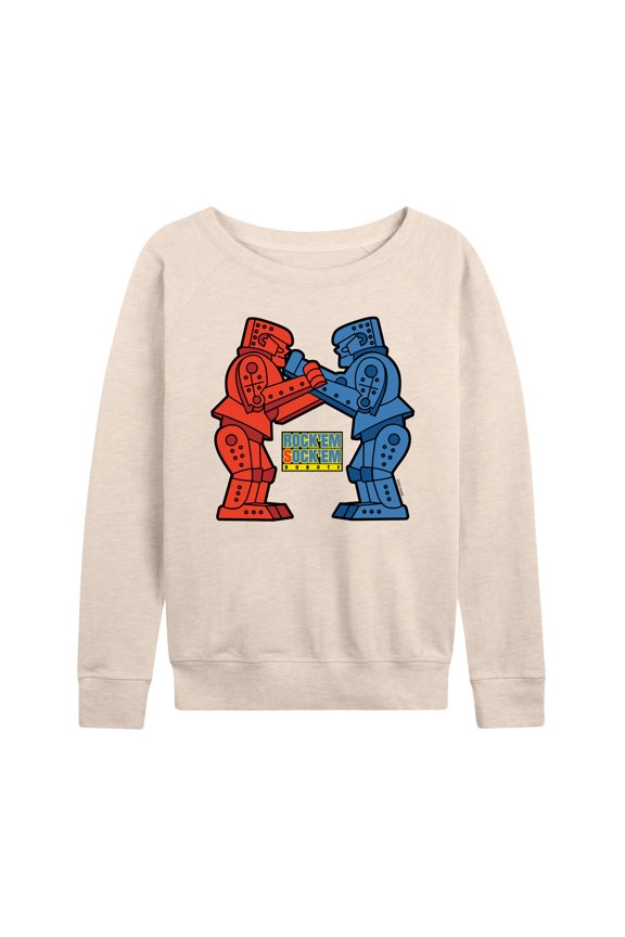 Robots - Rock 'Em Sock 'Em Robots - Women's Lightweight French Terry Long Sleeve Shirt