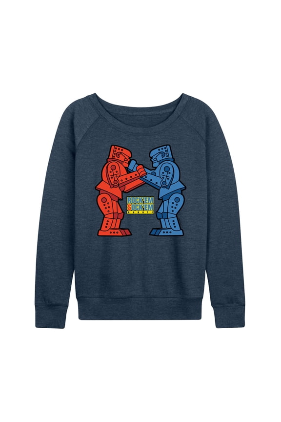 Robots - Rock 'Em Sock 'Em Robots - Women's Lightweight French Terry Long Sleeve Shirt
