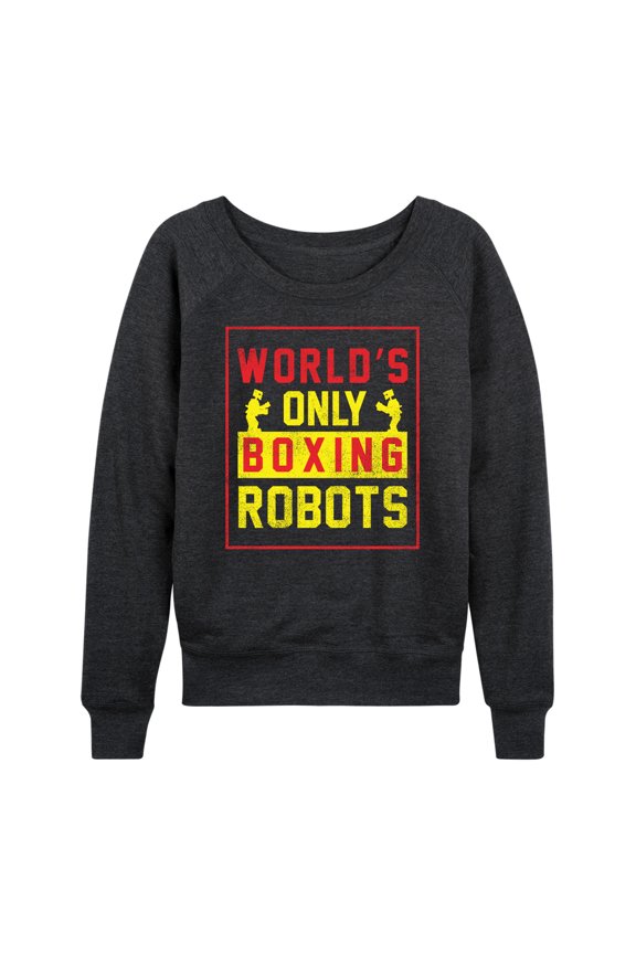 Robots - World's Only Boxing Robots - Women's Lightweight French Terry Long Sleeve Shirt