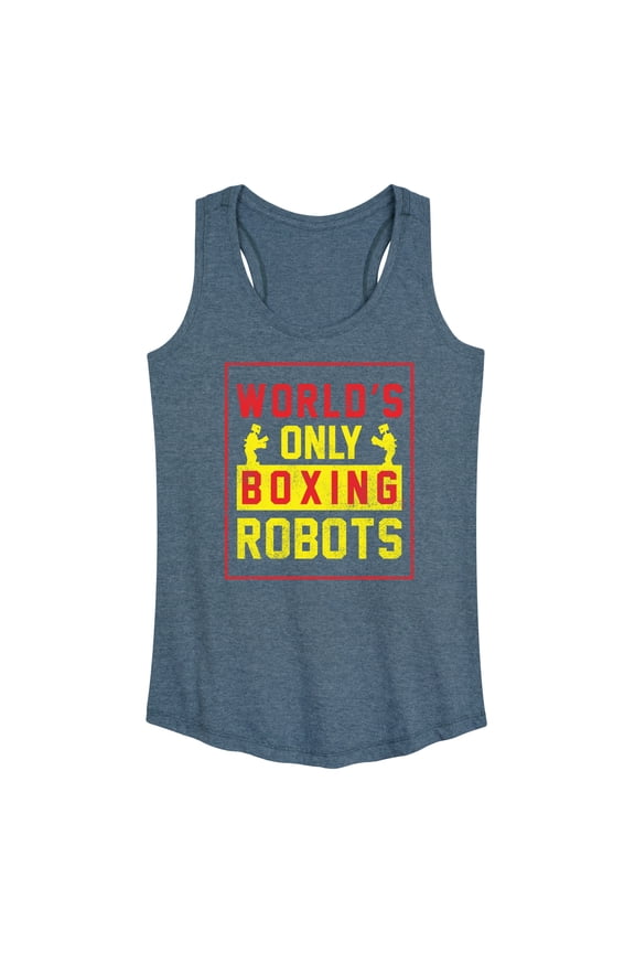 Robots - World's Only Boxing Robots - Women's Racerback Tank Top