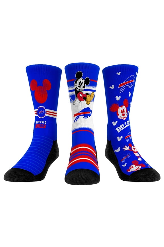 Rock Em Socks Buffalo Bills Disney Three-Pack Crew Socks Set