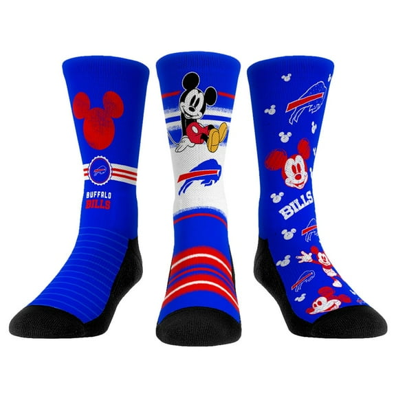 Rock Em Socks Buffalo Bills Disney Three-Pack Crew Socks Set