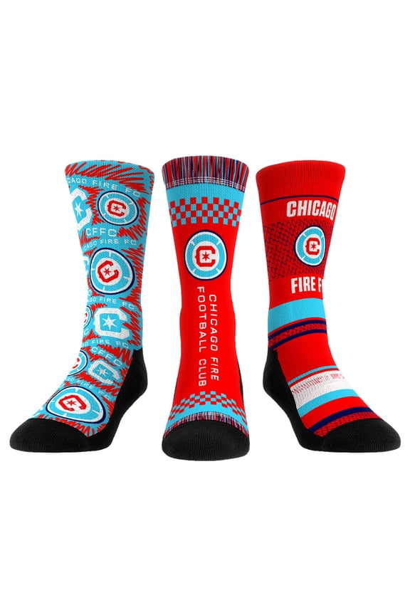Rock Em Socks Chicago Fire Three-Pack Crew Socks Set