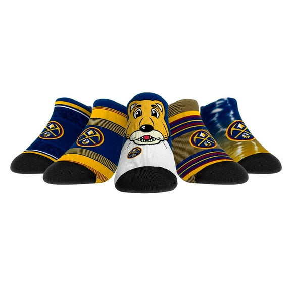 Rock Em Socks Denver Nuggets Unisex Super Fan 5-Pack Low-Cut Socks
