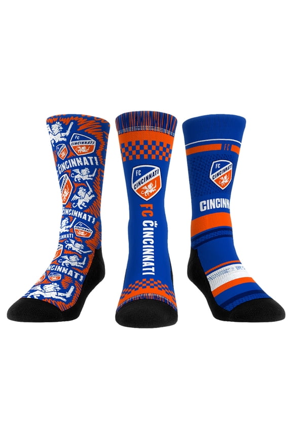 Rock Em Socks FC Cincinnati Three-Pack Crew Socks Set