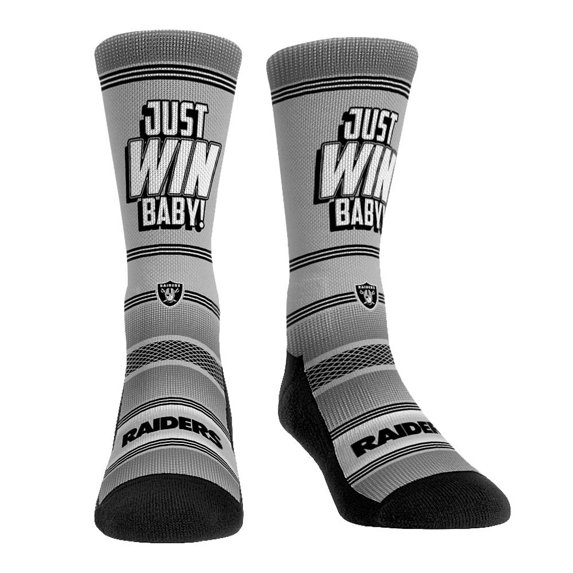Rock Em Socks Las Vegas Raiders Team Slogan Crew Socks