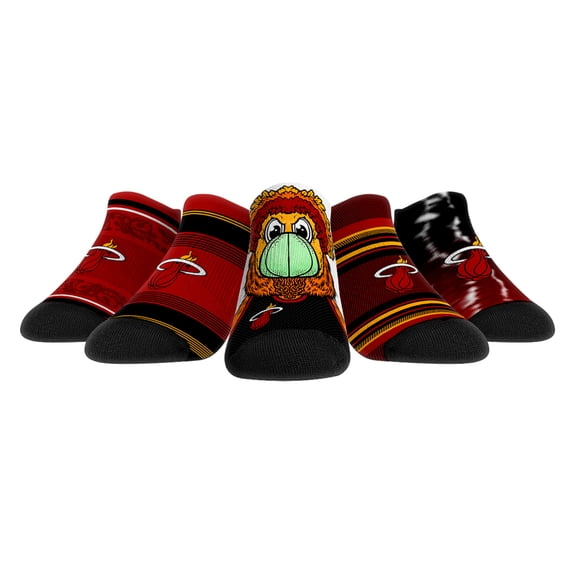 Rock Em Socks Miami Heat Youth Super Fan 5-Pack Low-Cut Socks