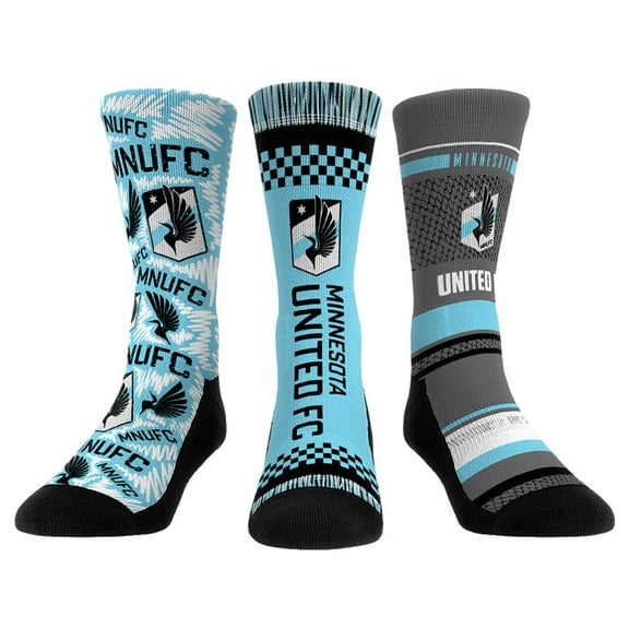 Rock Em Socks Minnesota United FC Three-Pack Crew Socks Set