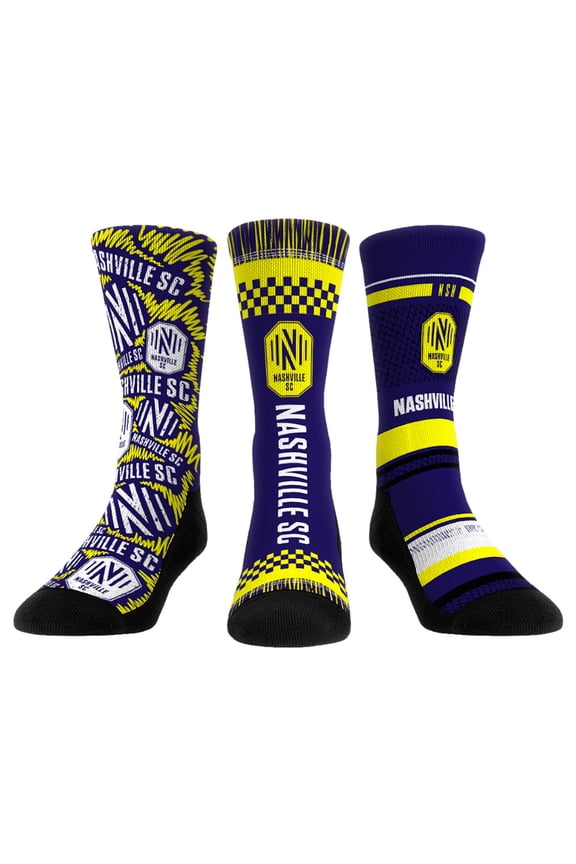 Rock Em Socks Nashville SC Three-Pack Crew Socks Set