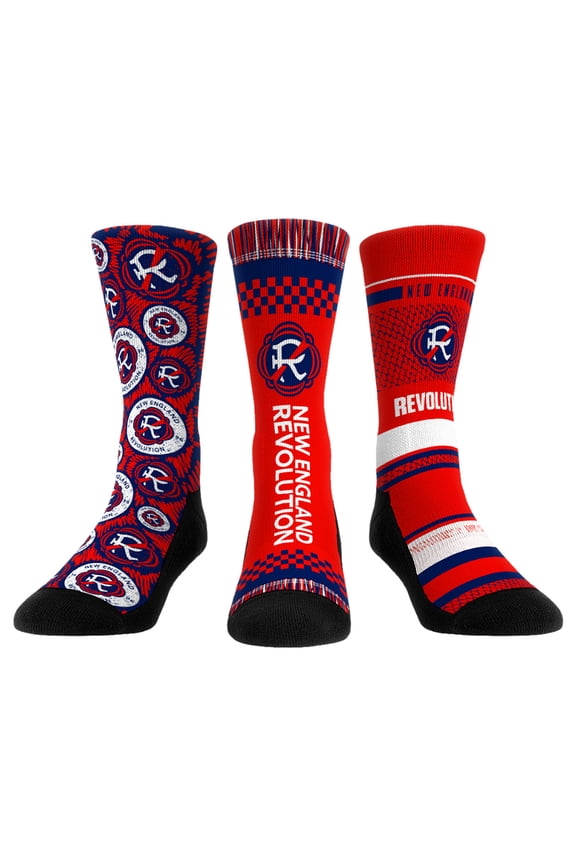 Rock Em Socks New England Revolution Three-Pack Crew Socks Set