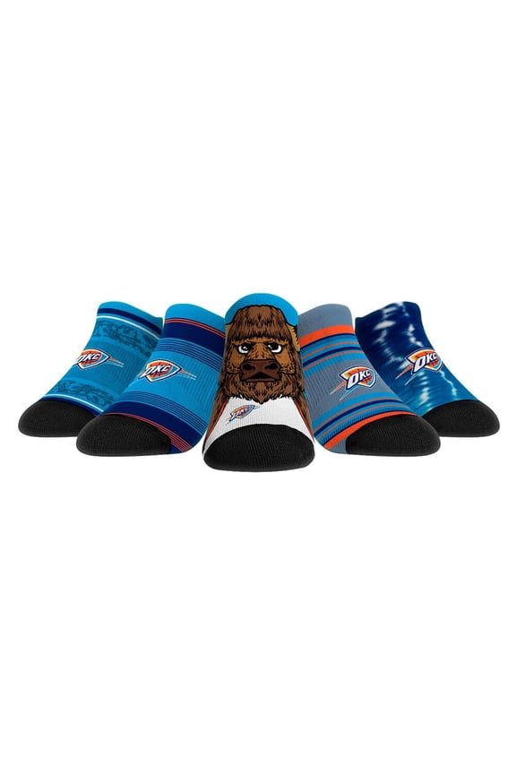 Rock Em Socks Oklahoma City Thunder Unisex Super Fan 5-Pack Low-Cut Socks
