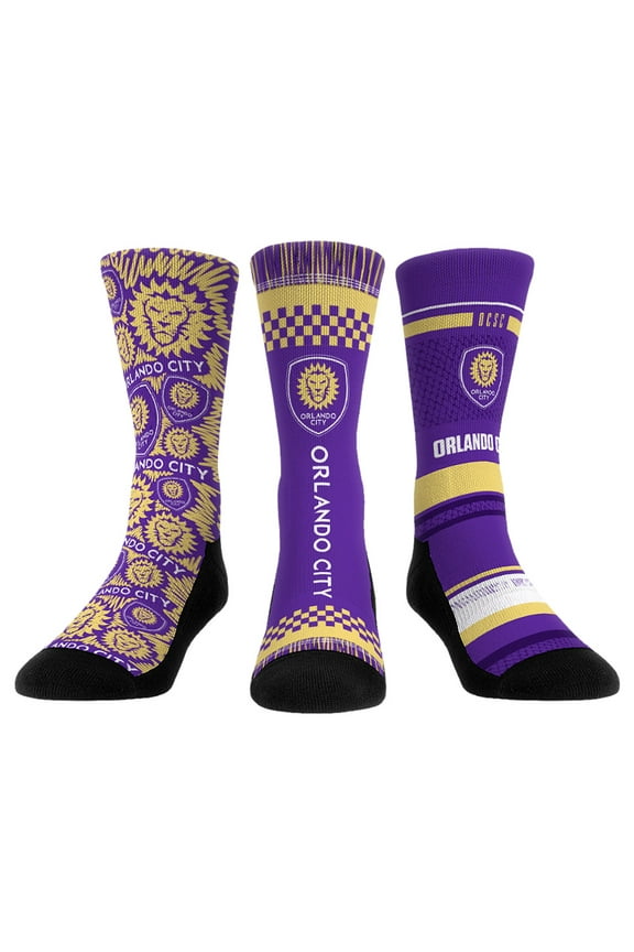 Rock Em Socks Orlando City SC Three-Pack Crew Socks Set