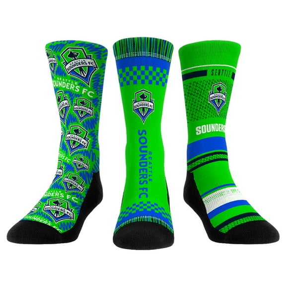 Rock Em Socks Seattle Sounders FC Three-Pack Crew Socks Set